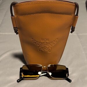 MCM Sunglasses with Cognac Leather Pouch